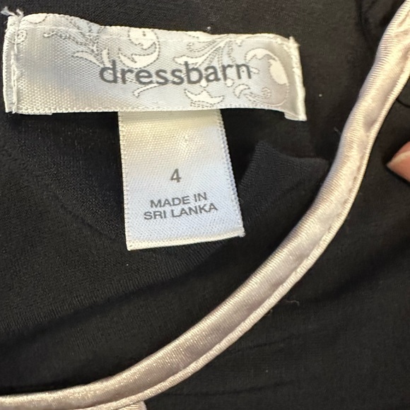 🎊2 for $20🎊 Dress Barn Black Dress with Champagne Stripes - Picture 3 of 5